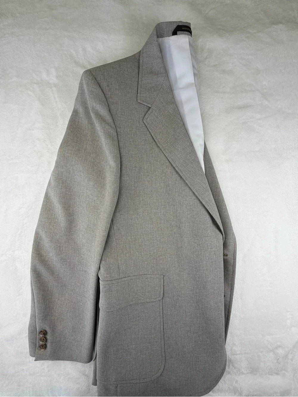 Haggar Men's Light Gray Two-Button Blazer